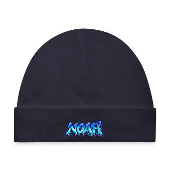 NOAH Graffiti Name Street Art Hip Hop 3D - Baby Premium Organic Mütze - Navy - Vorne
