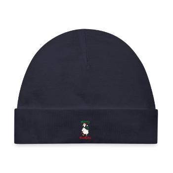 Merry KissMyAss – Weihnachtsgans mit Humor - Baby Premium Organic Mütze - Navy - Vorne