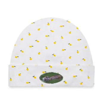 Nutria Biber Biberratte Wasserratte - Baby Premium Organic Mütze - Weiß/Zitronengelb - Vorne