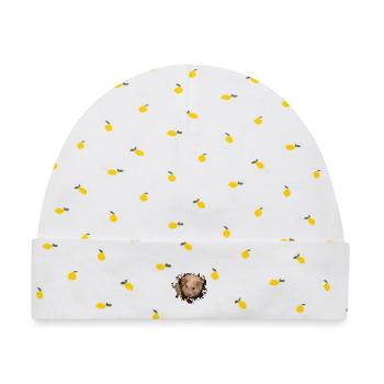 hamster - Baby Premium Organic Mütze - Weiß/Zitronengelb - Vorne