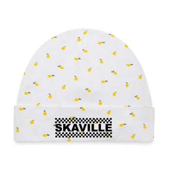 Skaville - Baby Premium Organic Mütze - Weiß/Zitronengelb - Vorne