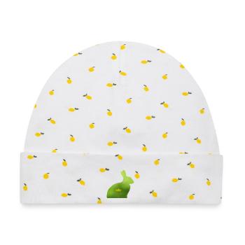 Hase - Baby Premium Organic Mütze - Weiß/Zitronengelb - Vorne
