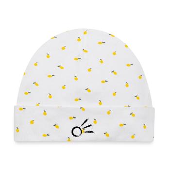 Komet Symbol Schweifstern Astrologie Astronomie - Baby Premium Organic Mütze - Weiß/Zitronengelb - Vorne
