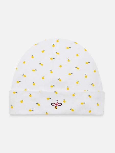 Keltische Symbole Freundschaft - Baby Premium Organic Mütze - Weiß/Zitronengelb