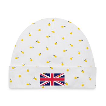UNION JACK - Baby Premium Organic Mütze - Weiß/Zitronengelb - Vorne