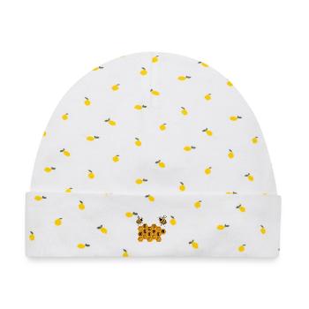 Bee Keeper - Bienen und Honigwaben Wortspiel - Baby Premium Organic Mütze - Weiß/Zitronengelb - Vorne