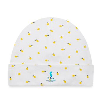 Seepferdchen bestanden Schwimmabzeichen schwimmen - Baby Premium Organic Mütze - Weiß/Zitronengelb - Vorne