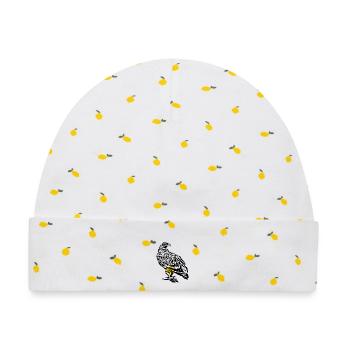 Wanderfalke, Raubvogel - Baby Premium Organic Mütze - Weiß/Zitronengelb - Vorne