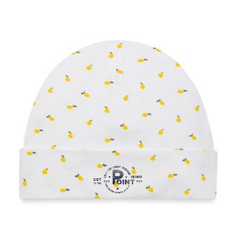 get to the point - Baby Premium Organic Mütze - Weiß/Zitronengelb - Vorne