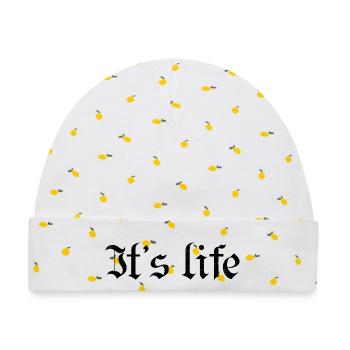 Streetwear - Baby Premium Organic Mütze - Weiß/Zitronengelb - Vorne