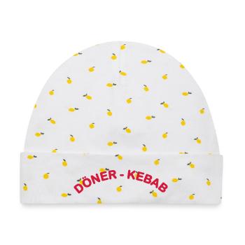 Doener Kebab Schrift - Baby Premium Organic Mütze - Weiß/Zitronengelb - Vorne