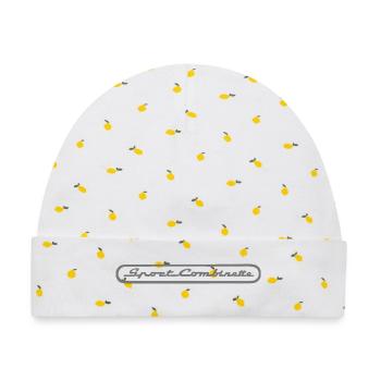 Zündapp Sport Combinette - Baby Premium Organic Mütze - Weiß/Zitronengelb - Vorne