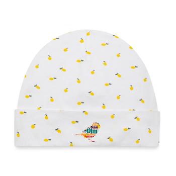 Ulmer Spatz - Baby Premium Organic Mütze - Weiß/Zitronengelb - Vorne