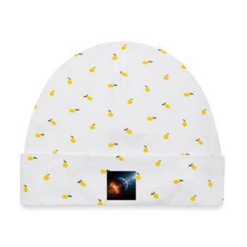 Cosmic Firestarter - Baby Premium Organic Mütze - Weiß/Zitronengelb - Vorne