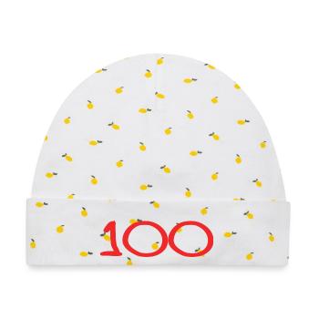 100. 100 JAHRE. 100-JÄHRIGES JUBILÄUM. 100. GEBURTSTAG - Baby Premium Organic Mütze - Weiß/Zitronengelb - Vorne