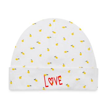 VALENTINSTAG. ICH LIEBE DICH. ICH LIEBE DICH. LIEBE. LIEBE - Baby Premium Organic Mütze - Weiß/Zitronengelb - Vorne