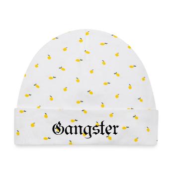 Streetwear - Baby Premium Organic Mütze - Weiß/Zitronengelb - Vorne