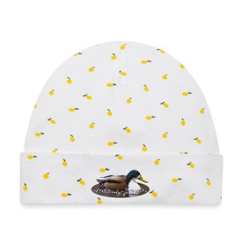 just lovely just cute - Baby Premium Organic Mütze - Weiß/Zitronengelb - Vorne