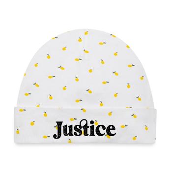 Design Justice Word - Baby Premium Organic Mütze - Weiß/Zitronengelb - Vorne