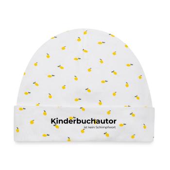 Kinderbuchautor ist kein Schimpfwort - Baby Premium Organic Mütze - Weiß/Zitronengelb - Vorne