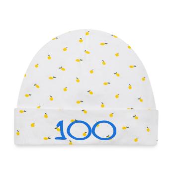 100. 100 JAHRE. 100-JÄHRIGES JUBILÄUM. 100. GEBURTSTAG - Baby Premium Organic Mütze - Weiß/Zitronengelb - Vorne