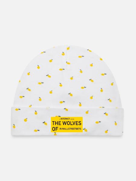 Wolves of /r/wallstreetbets - Baby Premium Organic Mütze - Weiß/Zitronengelb