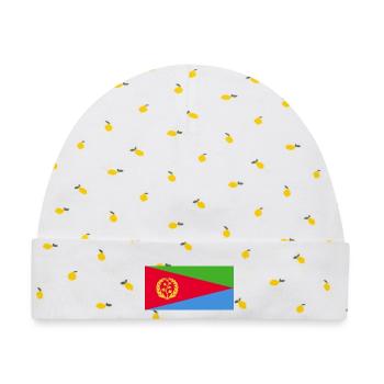 Eritrea - Baby Premium Organic Mütze - Weiß/Zitronengelb - Vorne