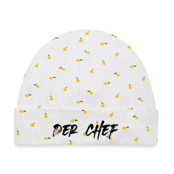 Der Chef - Baby Premium Organic Mütze - Weiß/Zitronengelb - Vorne