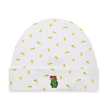 Christmas Kids Pinguin - Baby Premium Organic Mütze - Weiß/Zitronengelb - Vorne