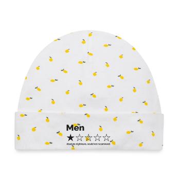 Men One Star Would Not Recommend - Baby Premium Organic Mütze - Weiß/Zitronengelb - Vorne
