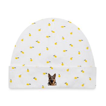 Schäferhund Portrait  - Baby Premium Organic Mütze - Weiß/Zitronengelb - Vorne