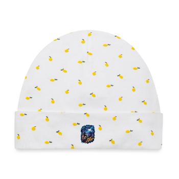 Ad_Astra_per_Aspera - Baby Premium Organic Mütze - Weiß/Zitronengelb - Vorne