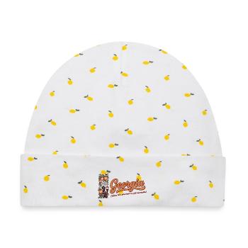 Georgia Retro Vintage Peach State Peaches Design - Baby Premium Organic Mütze - Weiß/Zitronengelb - Vorne