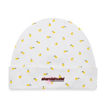 Skandalhudel Neon-Logo Retro - Baby Premium Organic Mütze - Weiß/Zitronengelb - Vorne