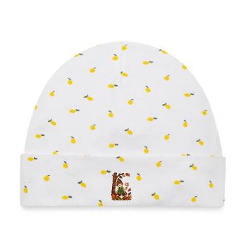 EG Herbst Männlein Tannenzapfen Kind Eicheln Wald - Baby Premium Organic Mütze - Weiß/Zitronengelb - Vorne