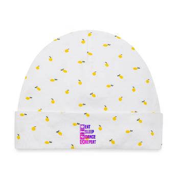 Geschenkidee für den Hip-Hop-Tänzer mit Breakdance - Baby Premium Organic Mütze - Weiß/Zitronengelb - Vorne