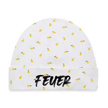 Feuer - Baby Premium Organic Mütze - Weiß/Zitronengelb - Vorne
