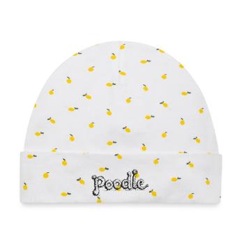 Poodle - Baby Premium Organic Mütze - Weiß/Zitronengelb - Vorne