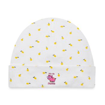 Leben von Pacha Pig Glam - Baby Premium Organic Mütze - Weiß/Zitronengelb - Vorne