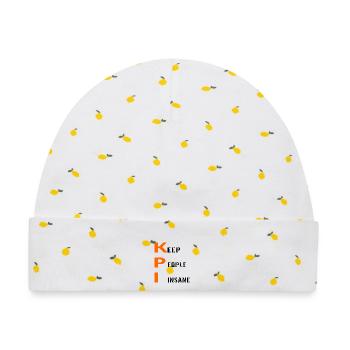 BÜRO-KPI-MITARBEITER - Baby Premium Organic Mütze - Weiß/Zitronengelb - Vorne