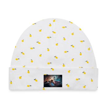 BASIS – Raumschiff der PERRY RHODAN-Serie  - Baby Premium Organic Mütze - Weiß/Zitronengelb - Vorne