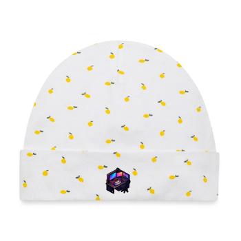 Gaming Desk Katze Tastatur Schläft Gamer Shirt - Baby Premium Organic Mütze - Weiß/Zitronengelb - Vorne