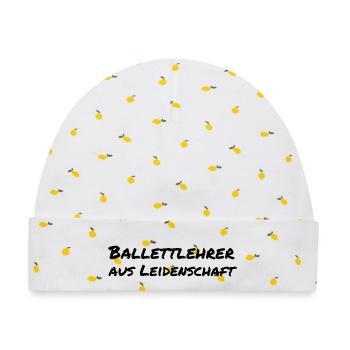 Ballettlehrer aus Leidenschaft Ballett Geschenk - Baby Premium Organic Mütze - Weiß/Zitronengelb - Vorne