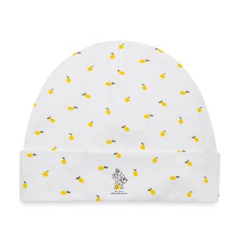 Christmas Eagle schickt Santa eine sehr lange Liste - Baby Premium Organic Mütze - Weiß/Zitronengelb - Vorne