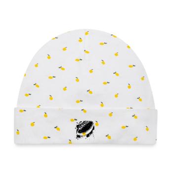 American Football - Baby Premium Organic Mütze - Weiß/Zitronengelb - Vorne