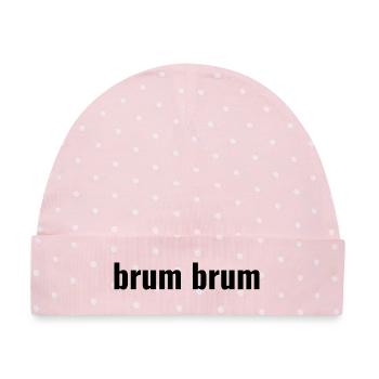 brum brum - Baby Premium Organic Mütze - Rosa/Weiße Punkte - Vorne