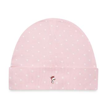 Einhorn Armbrust - Baby Premium Organic Mütze - Rosa/Weiße Punkte - Vorne