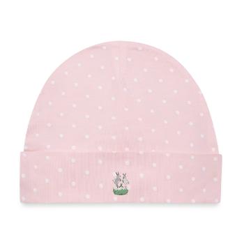 Fliegende Esel – FeArt - Baby Premium Organic Mütze - Rosa/Weiße Punkte - Vorne