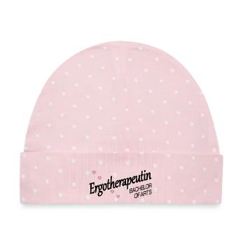 Ergotherapeutin Bachelor of Arts - Baby Premium Organic Mütze - Rosa/Weiße Punkte - Vorne