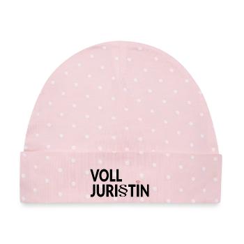 Juristin Volljuristin Jura - Baby Premium Organic Mütze - Rosa/Weiße Punkte - Vorne